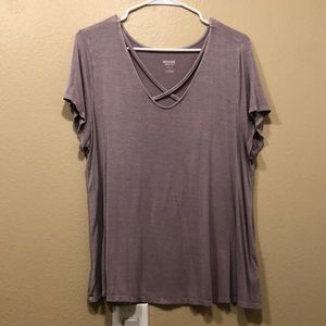 Mossimo light purple top with crisscross front